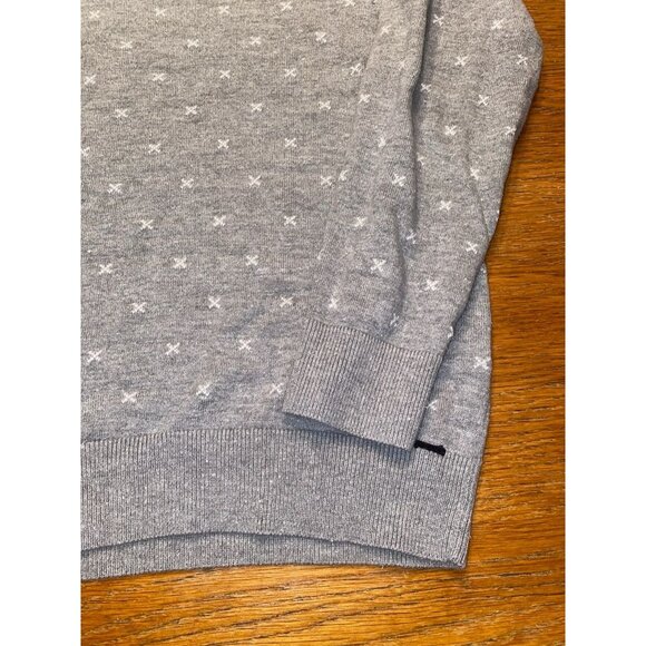 Holiday Reindeer Pattern Mens Gray Sweater - Picture 2 of 4